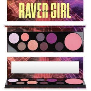 MAC Raver Girl Eye Shadow x 8 and Highlighter Palette